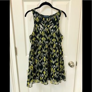 French Connection Dress Yellow Black Size Small